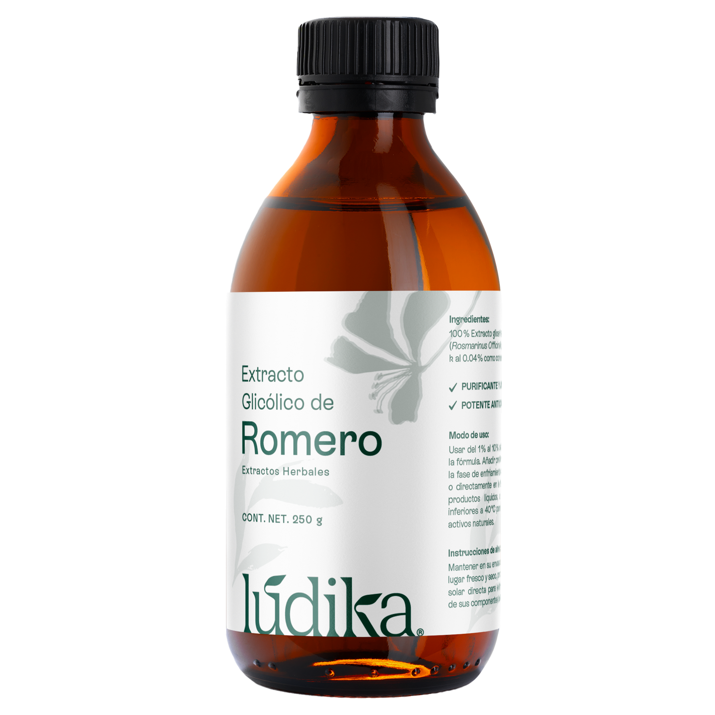 Extracto Glicólico de Romero | Facial, Capilar y Corporal | Activo Antioxidante, Purificante y Estimulante Capilar