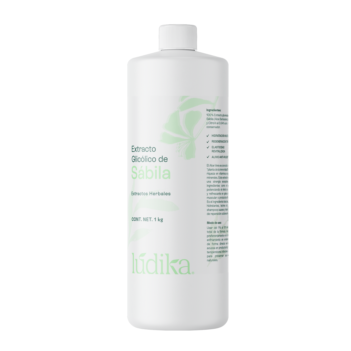 Extracto Glicólico de Aloe Vera | Facial, Corporal y Capilar | Activo Hidratante, Calmante y Reparador de la Piel
