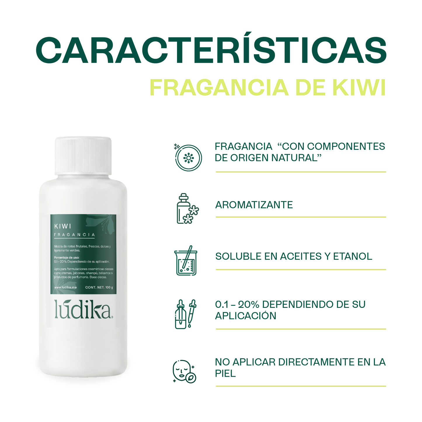 Fragancia de Kiwi | Aroma con Mezcla de Notas Frutales, Fresca, Dulce, Ligeramente Verde