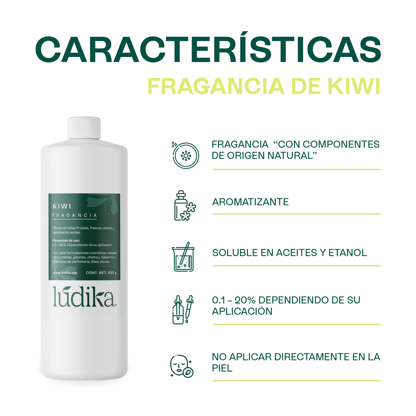 Fragancia de Kiwi | Aroma con Mezcla de Notas Frutales, Fresca, Dulce, Ligeramente Verde