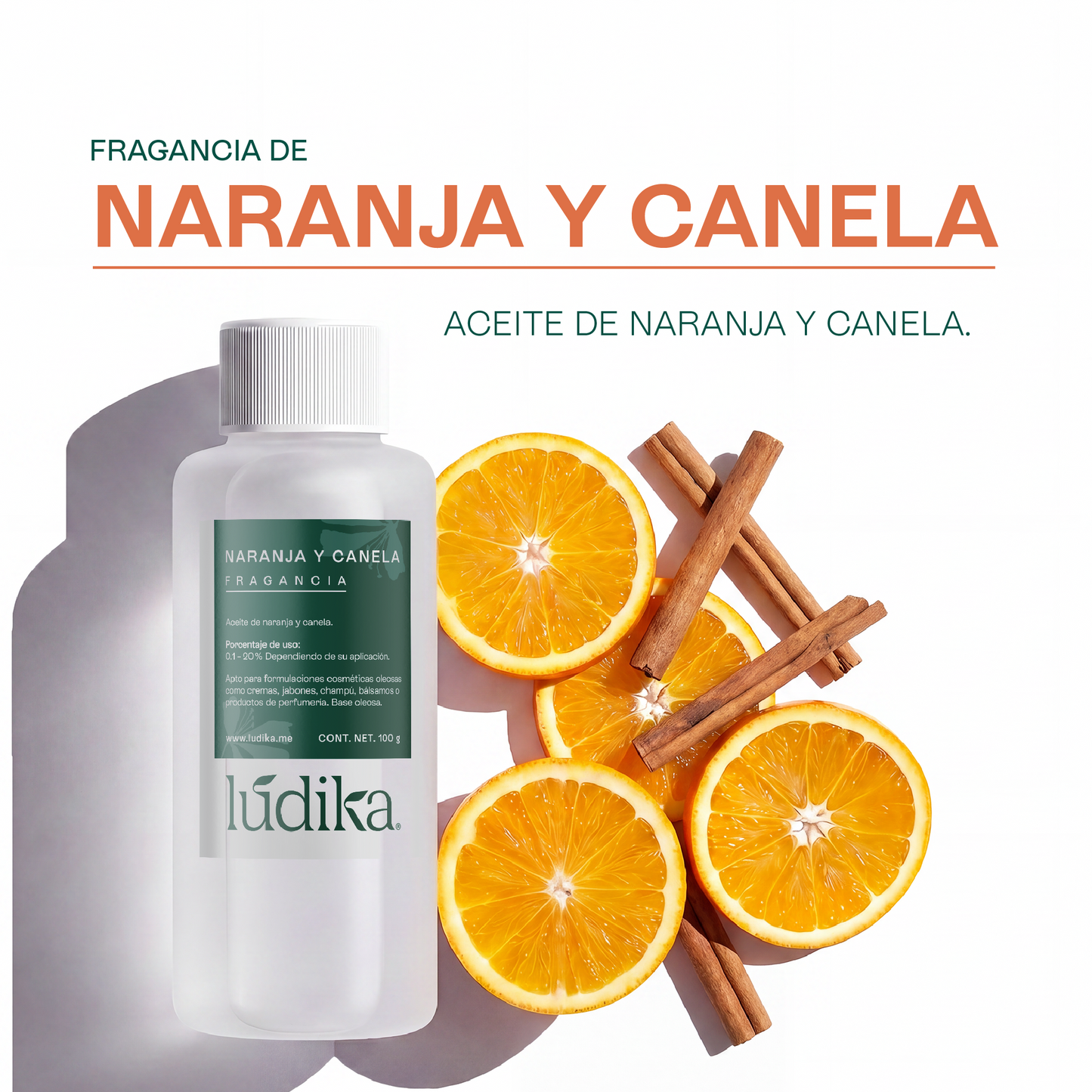 Fragancia de Naranja y Canela Lúdika | Aroma Cítrico, Especiado y Energizante