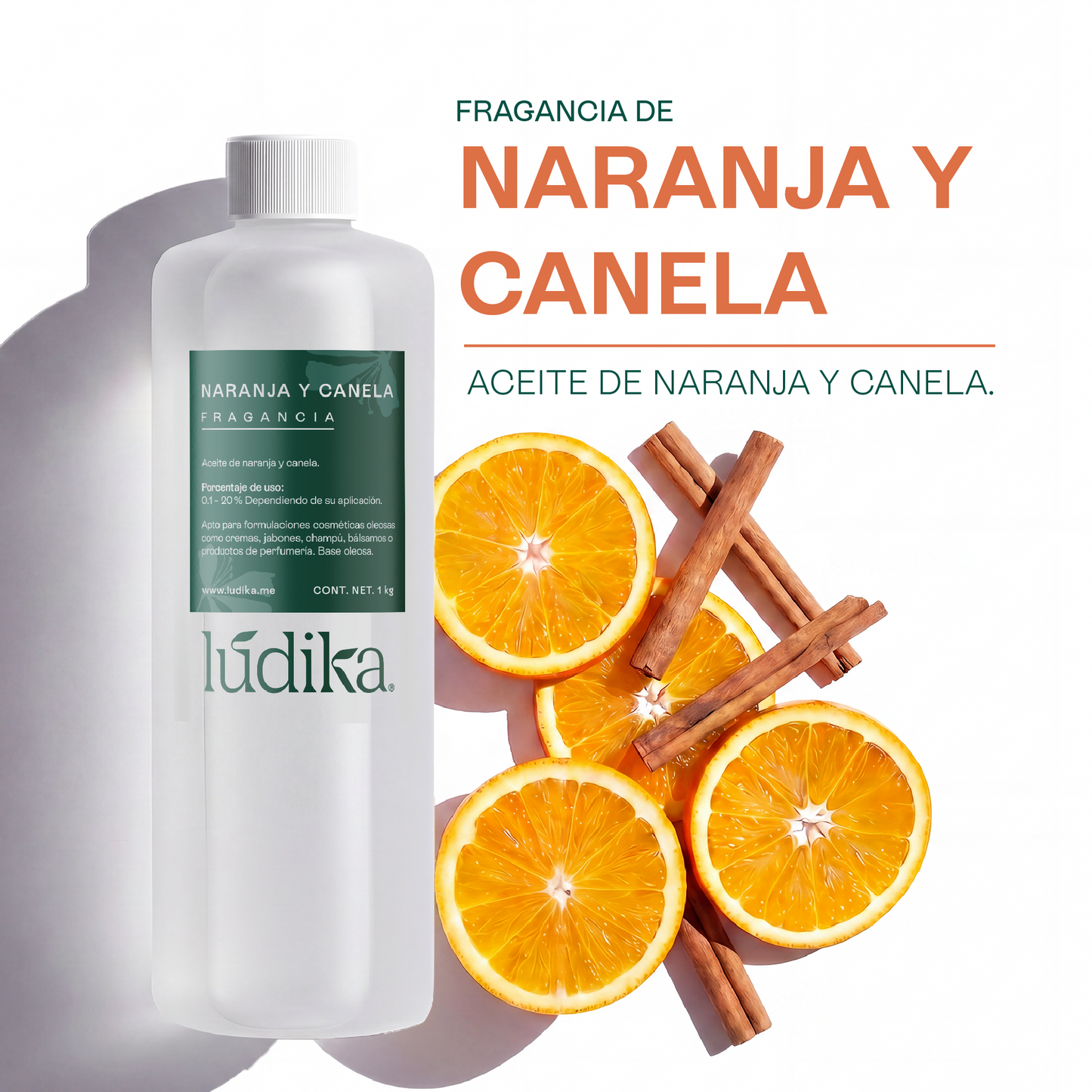 Fragancia de Naranja y Canela Lúdika | Aroma Cítrico, Especiado y Energizante