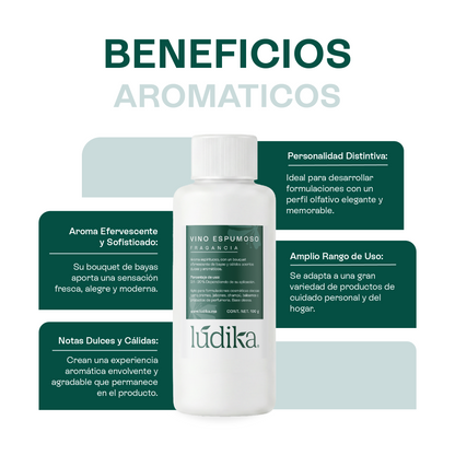 Fragancia de Vino Espumoso | Aroma Espiritoso Bouquet Efervescente de Bayas con Cálidos Acentos Dulces y Aromáticos