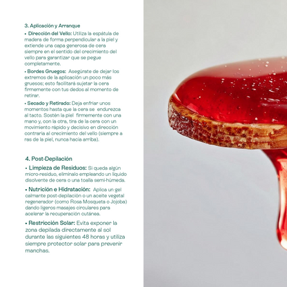 Cera Española Frutos Rojos | Depilación Suave y Precisa | Ideal para Piel Sensible y Zonas Delicadas