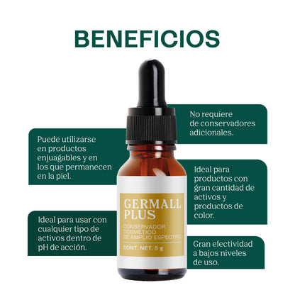 Germall Plus | Conservador Líquido de Amplio Espectro y Alta Eficacia para Cosméticos de color y bloqueadores solares