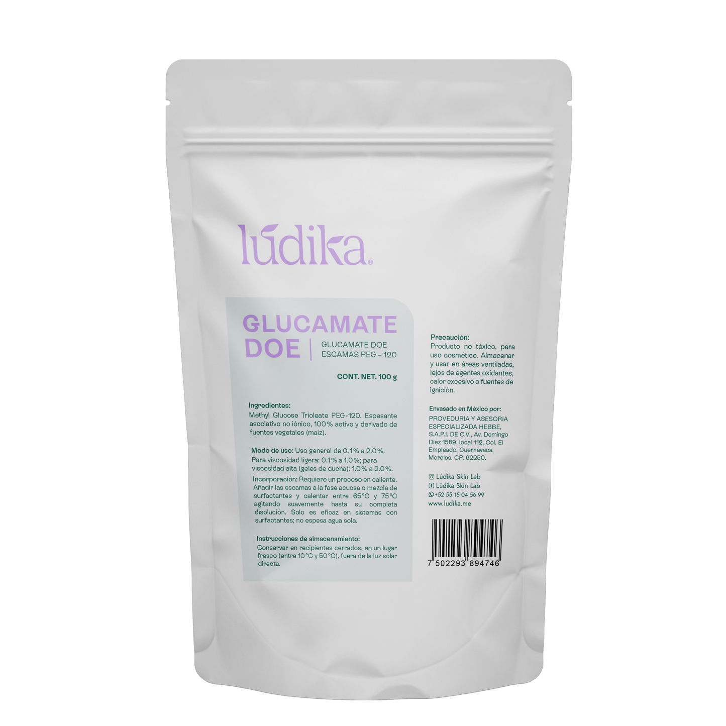 Glucamate DOE Escamas PEG – 120 | Facial, Corporal y Capilar | Espesante Asociativo Ultra-Suave