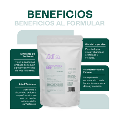Glucamate DOE Escamas PEG – 120 | Facial, Corporal y Capilar | Espesante Asociativo Ultra-Suave