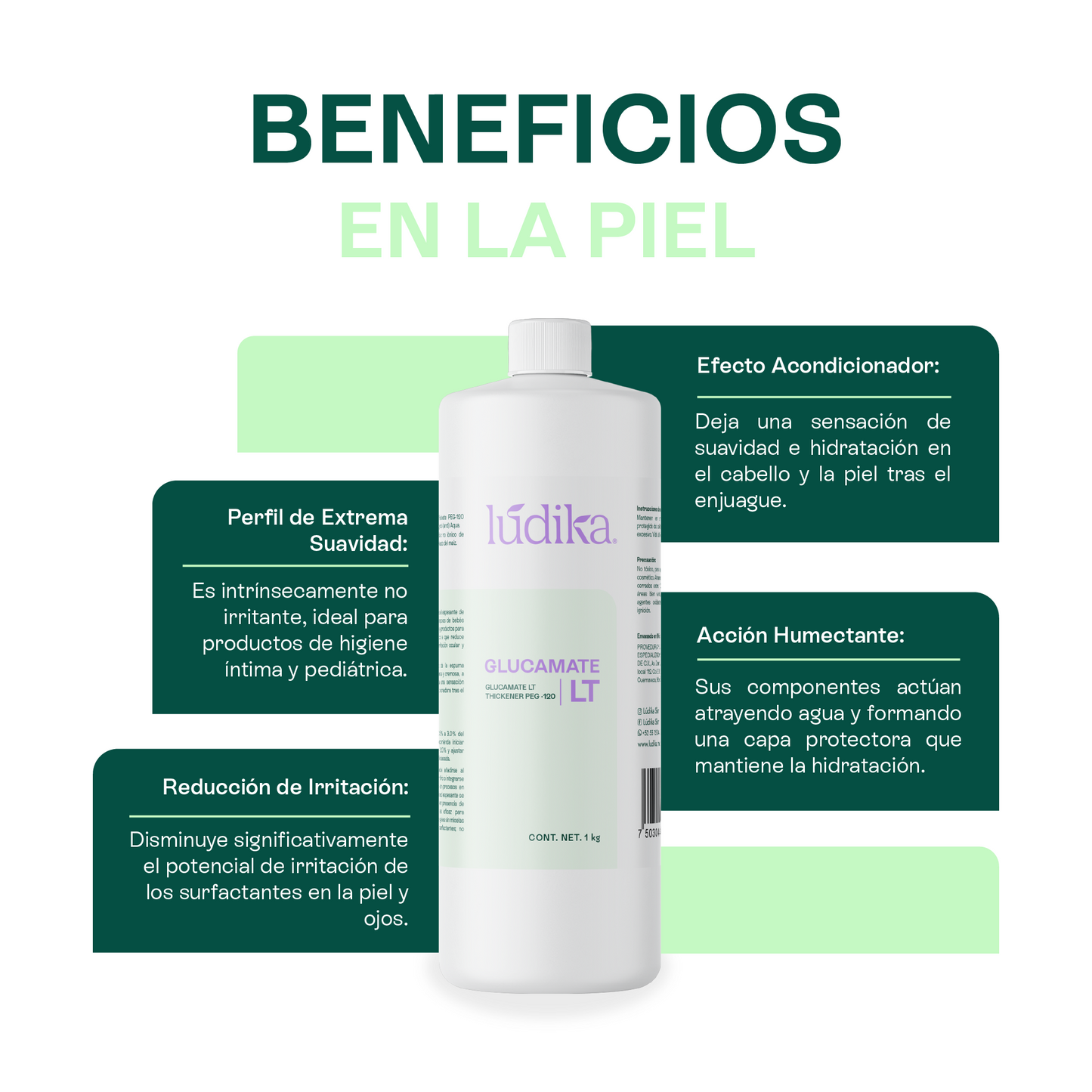 Glucamate LT Thickener PEG – 120 | Facial, Corporal y Capilar | Espesante Líquido Ultra-Suave