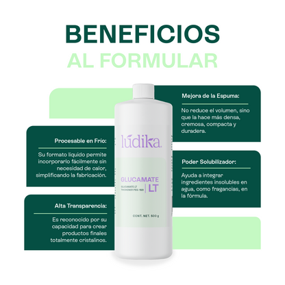 Glucamate LT Thickener PEG – 120 | Facial, Corporal y Capilar | Espesante Líquido Ultra-Suave