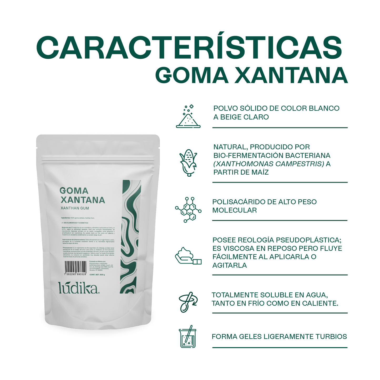 Goma Xantana | Facial, Corporal y Capilar | Espesante Natural y Estabilizador de Amplio Espectro