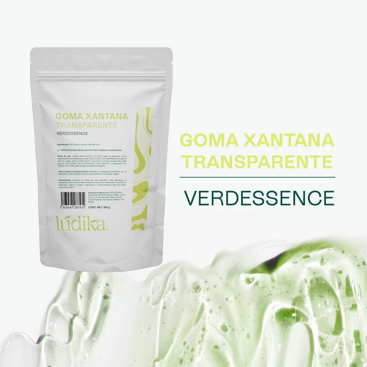 Goma Xantana Transparente | Facial, Corporal y Capilar | Espesante y Estabilizador Clean Beauty