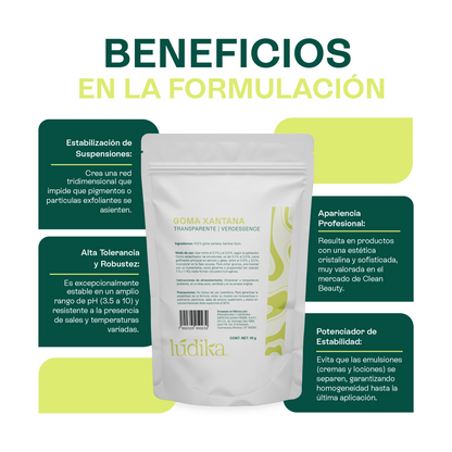 Goma Xantana Transparente | Facial, Corporal y Capilar | Espesante y Estabilizador Clean Beauty