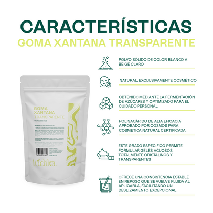 Goma Xantana Transparente | Facial, Corporal y Capilar | Espesante y Estabilizador Clean Beauty