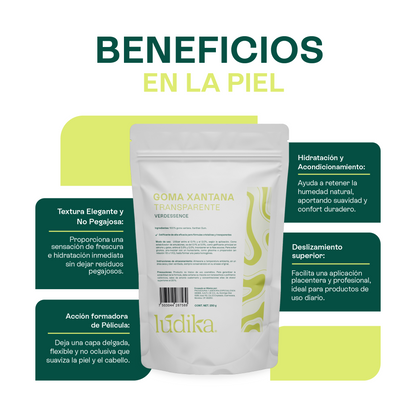 Goma Xantana Transparente | Facial, Corporal y Capilar | Espesante y Estabilizador Clean Beauty