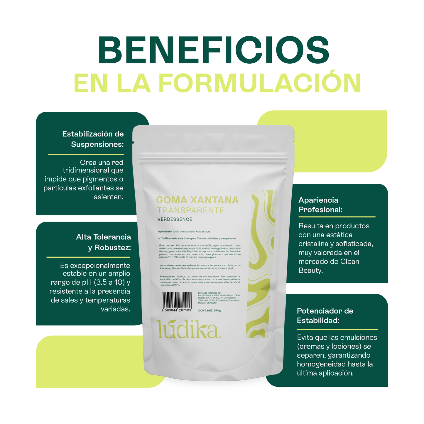 Goma Xantana Transparente | Facial, Corporal y Capilar | Espesante y Estabilizador Clean Beauty
