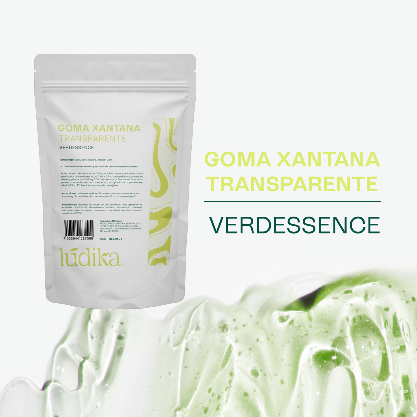 Goma Xantana Transparente | Facial, Corporal y Capilar | Espesante y Estabilizador Clean Beauty