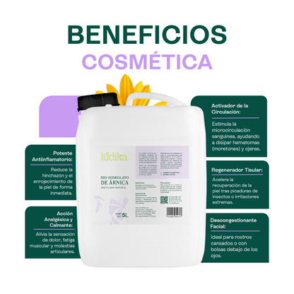 Bio Hidrolato de Árnica | Facial y Corporal | Calmante, Descongestivo y Reparador