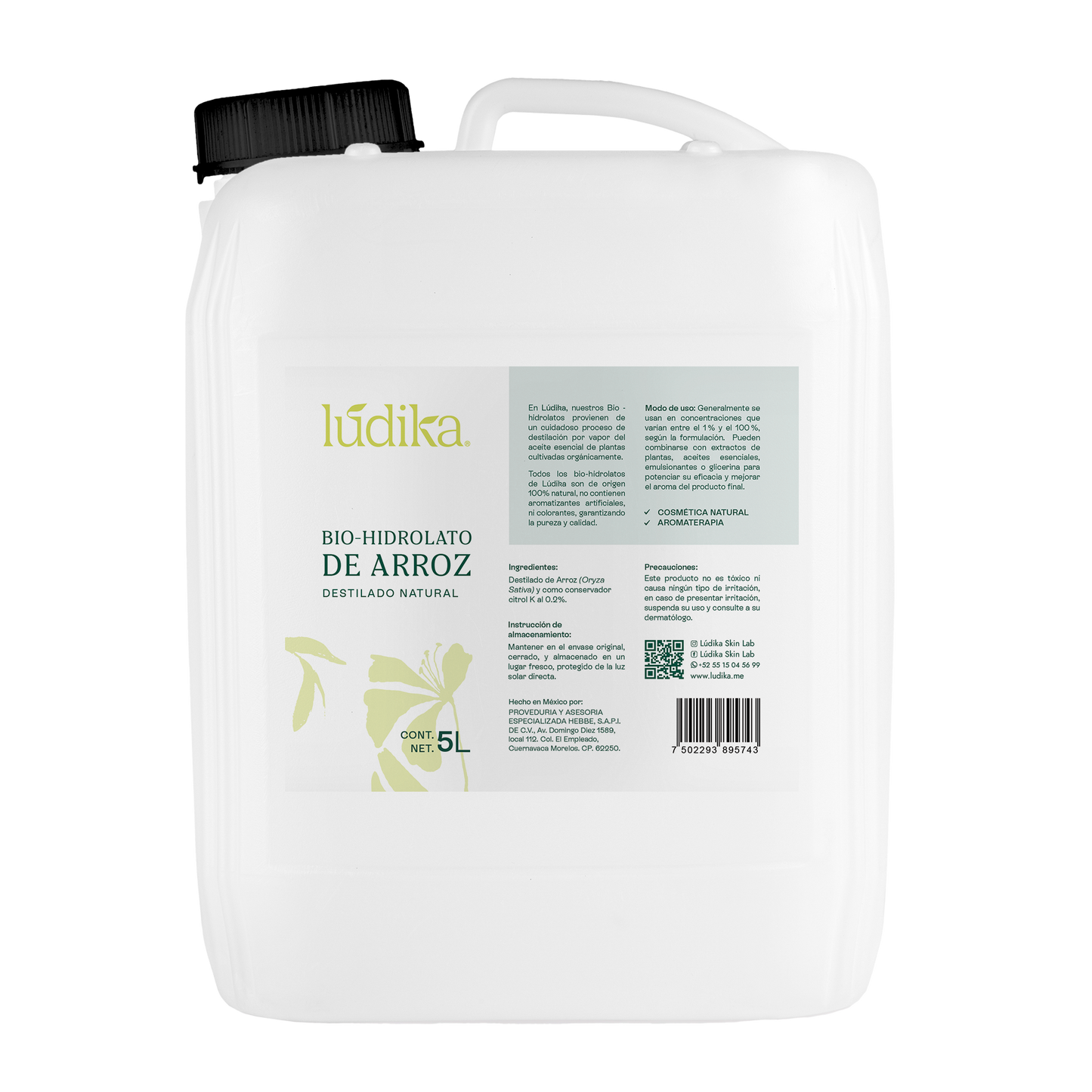 Bio Hidrolato de Arroz Integral | Facial y Corporal | Iluminador, Calmante e Hidratante
