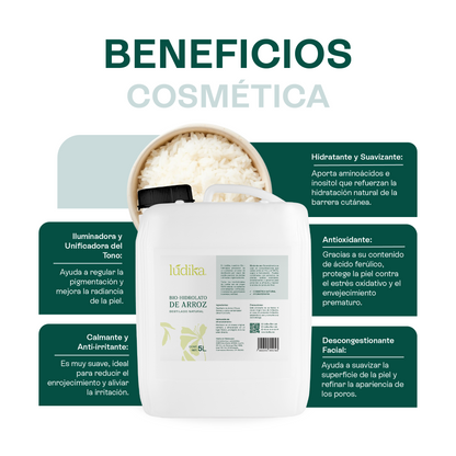 Bio Hidrolato de Arroz Integral | Facial y Corporal | Iluminador, Calmante e Hidratante