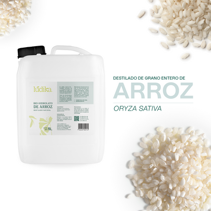 Bio Hidrolato de Arroz Integral | Facial y Corporal | Iluminador, Calmante e Hidratante