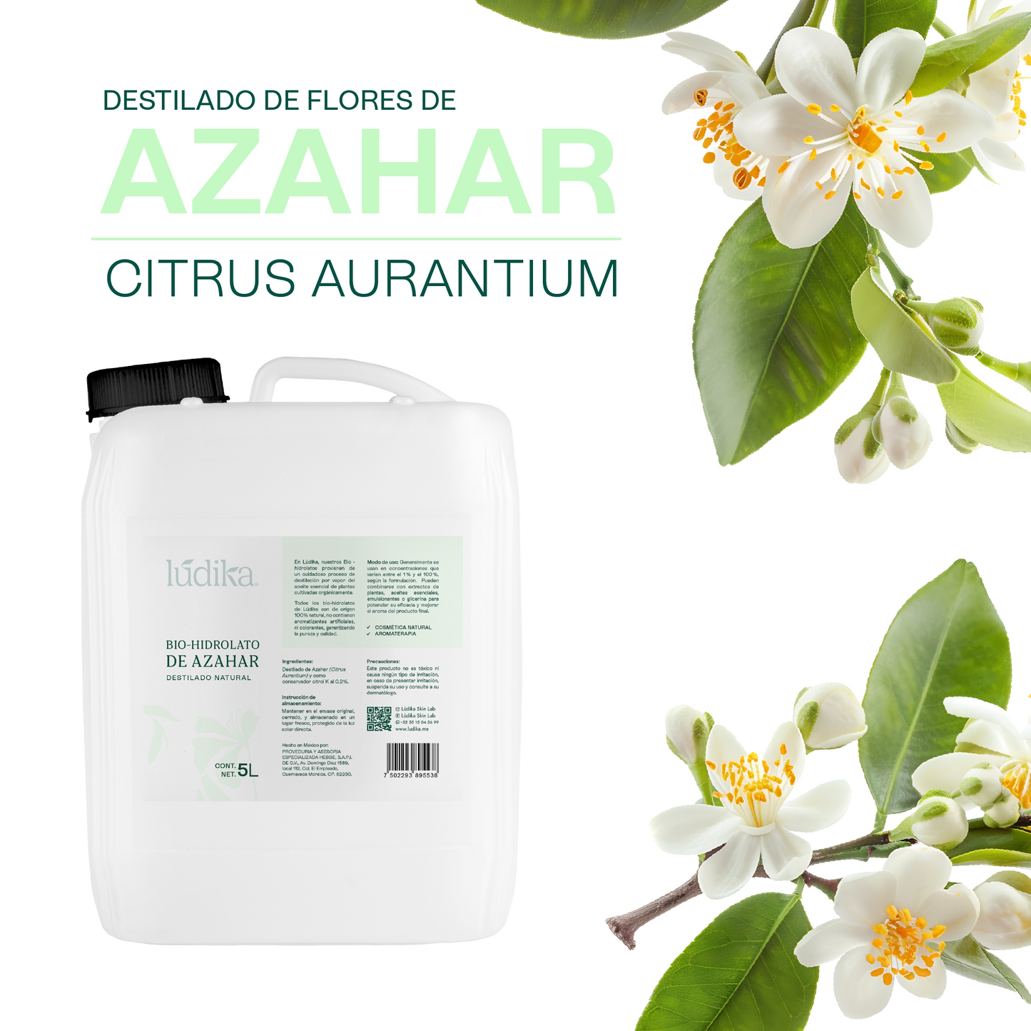 Hidrolato de Azahar | Facial y Corporal | Calmante, Equilibrante y Luminosidad