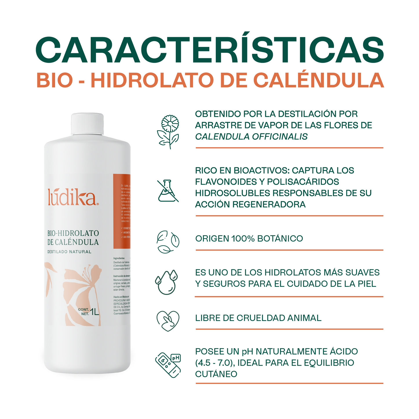 Bio Hidrolato de Caléndula | Facial y Corporal | Calmante, Reparador y Cicatrizante