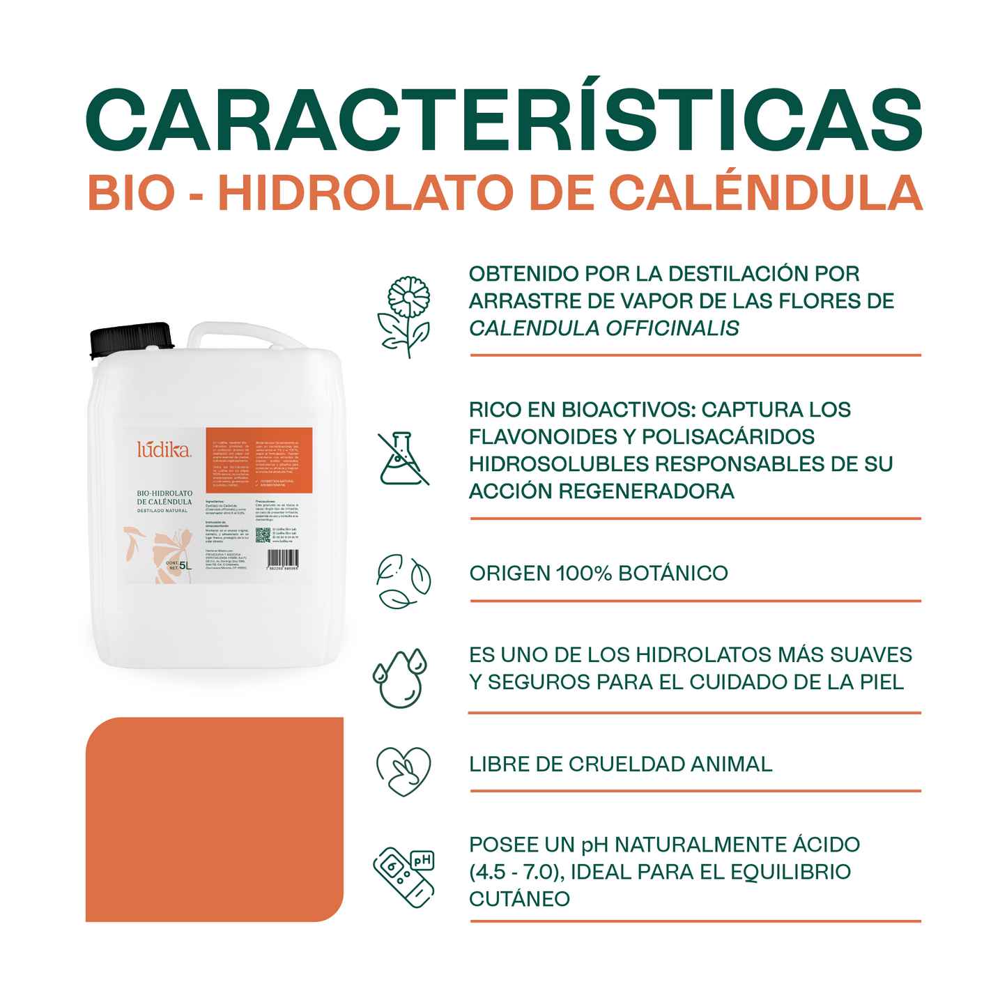 Bio Hidrolato de Caléndula | Facial y Corporal | Calmante, Reparador y Cicatrizante