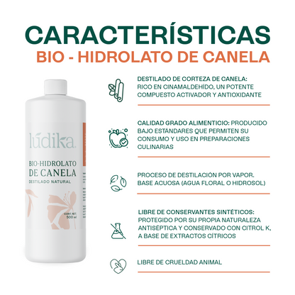 Bio Hidrolato de Canela Puro | Energizante, Antioxidante y Purificante para Piel y Ambiente