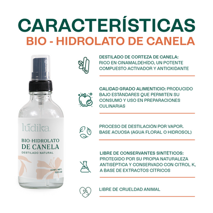 Bio Hidrolato de Canela Puro | Energizante, Antioxidante y Purificante para Piel y Ambiente