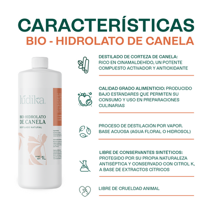 Bio Hidrolato de Canela Puro | Energizante, Antioxidante y Purificante para Piel y Ambiente