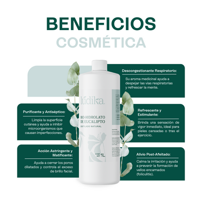 Hidrolato de Eucalipto | Facial y Corporal | Purificante, Astringente y Refrescante