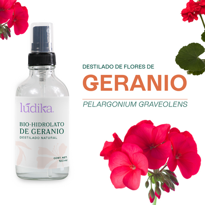 Bio Hidrolato de Geranio | Facial y Corporal | Reequilibrante, Regenerador y Tonificante