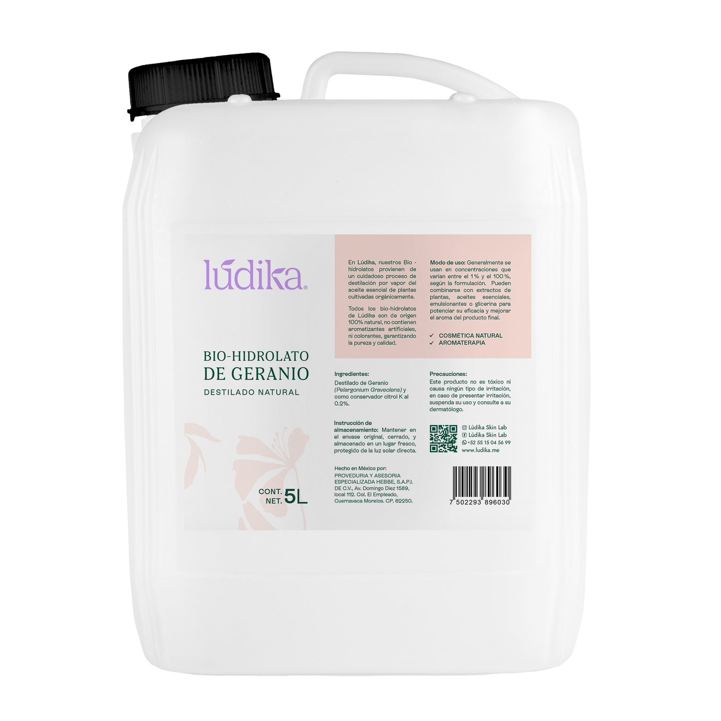 Bio Hidrolato de Geranio | Facial y Corporal | Reequilibrante, Regenerador y Tonificante