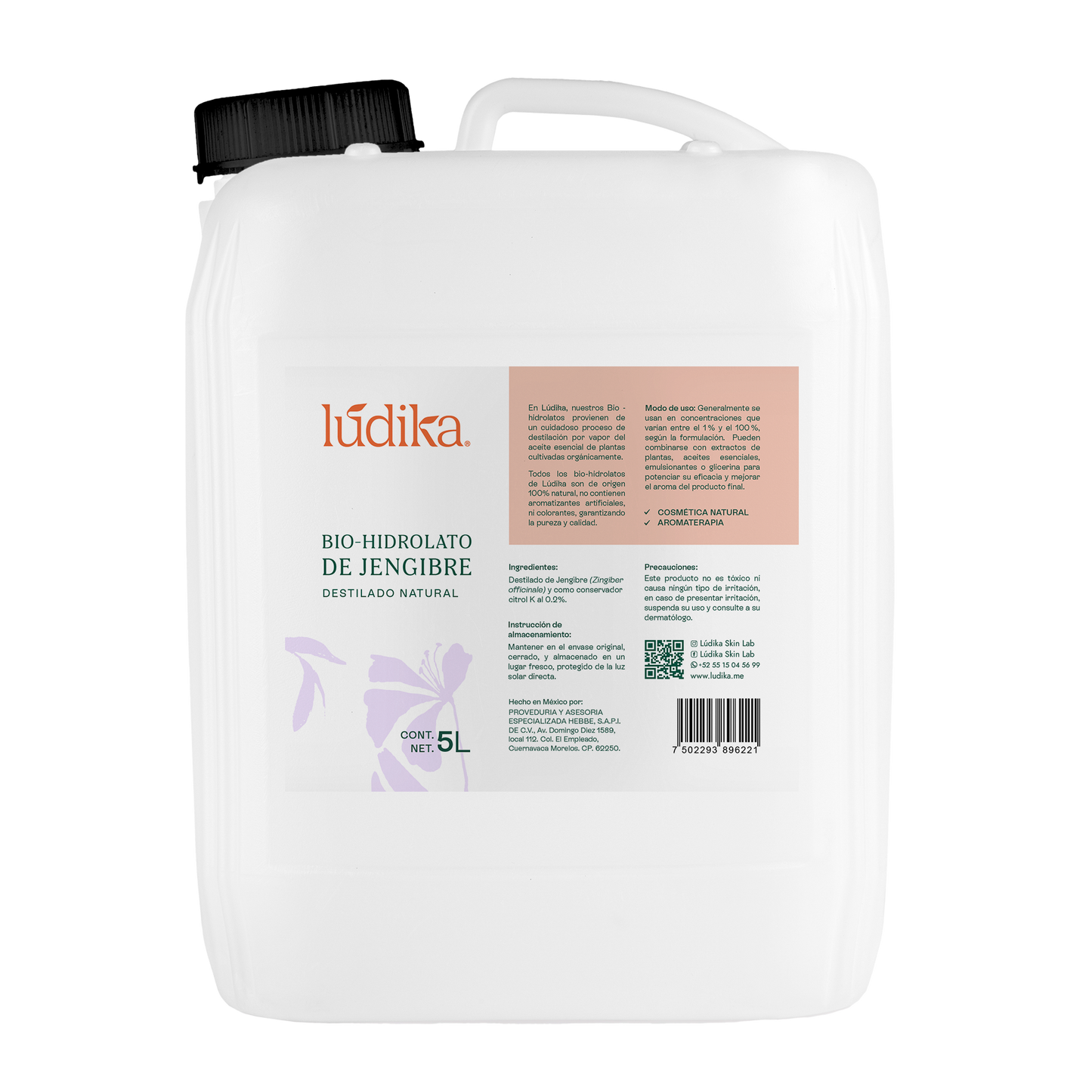 Bio Hidrolato de Jengibre | Facial y Corporal | Estimulante, Revitalizante y Tonificante