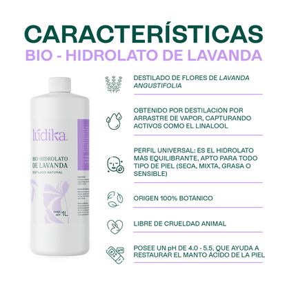 Bio Hidrolato de Lavanda | Facial y Corporal | Calmante, Equilibrante y Regenerador