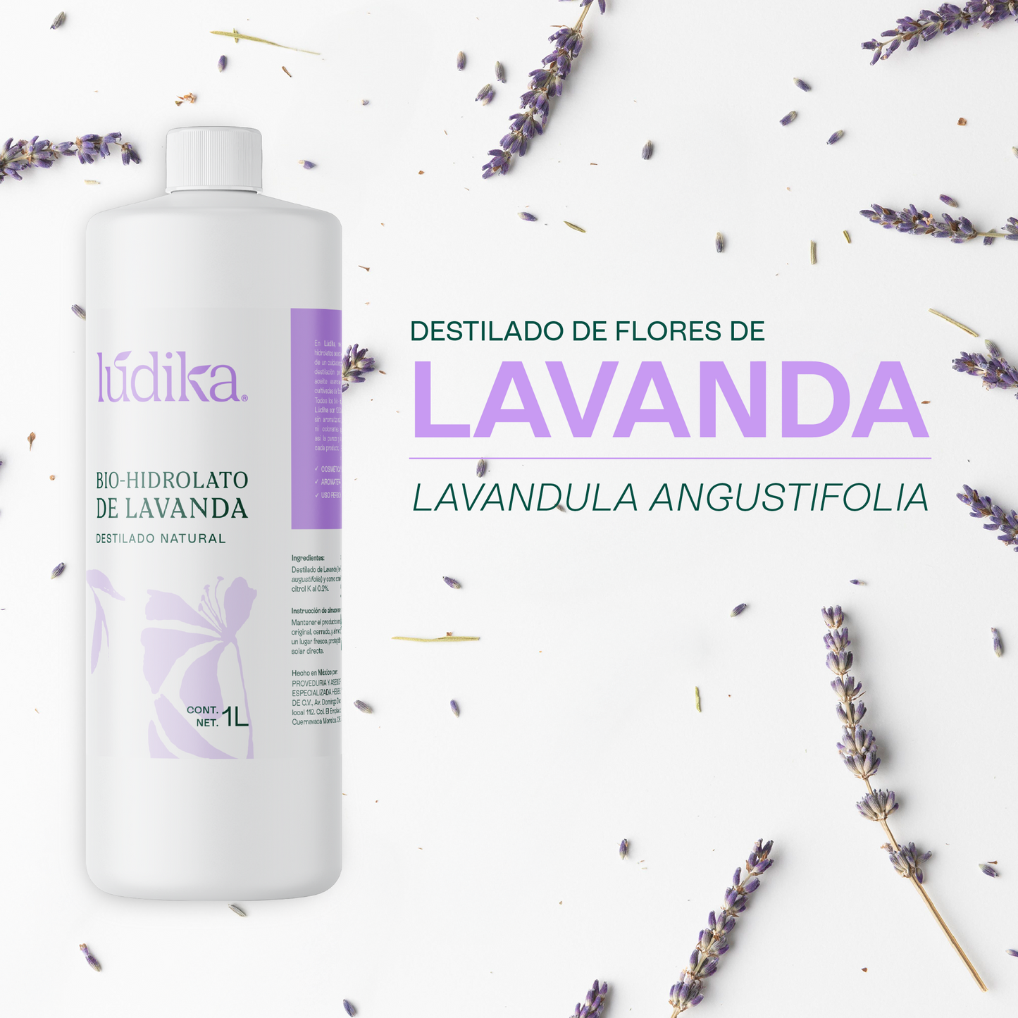 Bio Hidrolato de Lavanda | Facial y Corporal | Calmante, Equilibrante y Regenerador