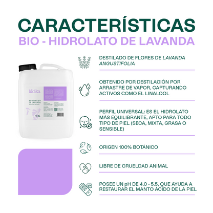 Bio Hidrolato de Lavanda | Facial y Corporal | Calmante, Equilibrante y Regenerador
