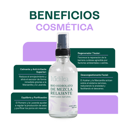 Hidrolato de Mezcla Relajante Puro | Calma, Relaja y Revitaliza Cuerpo y Mente