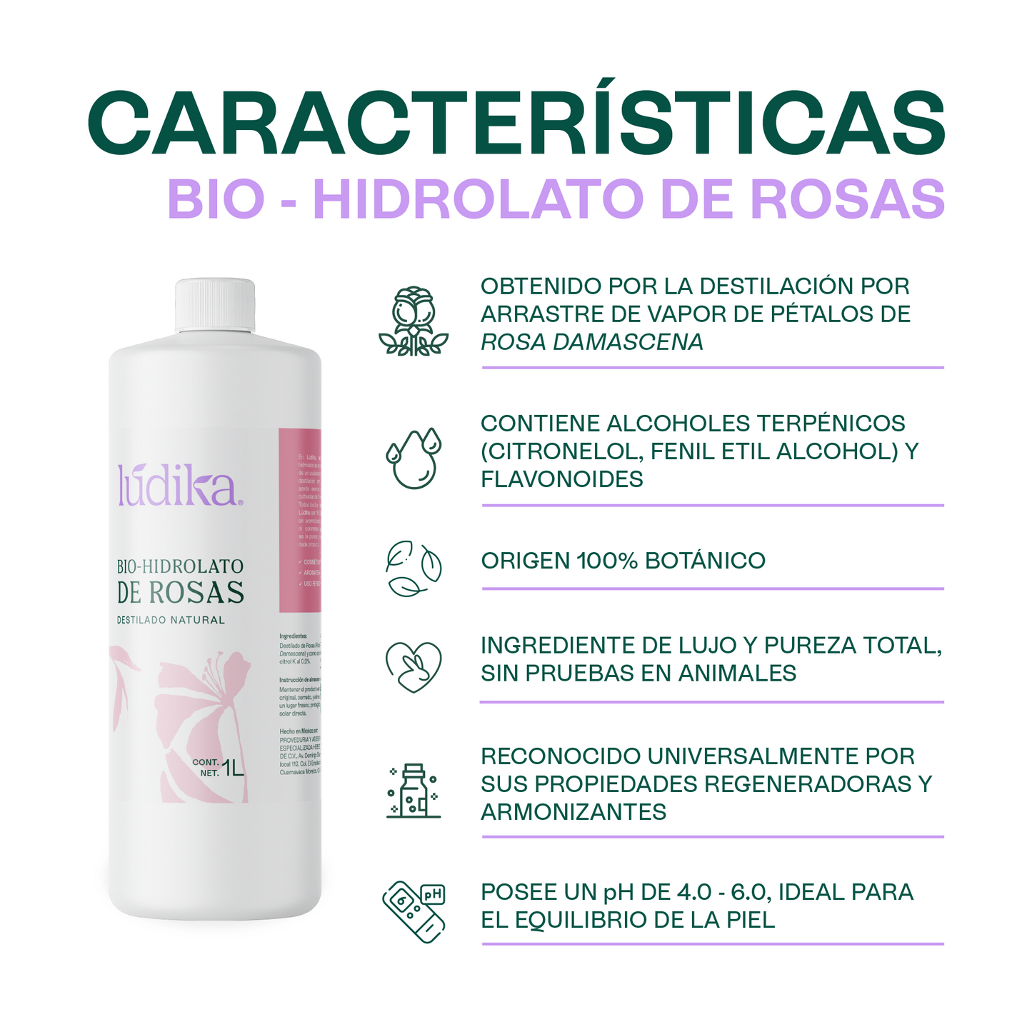 Bio Hidrolato de Rosa Damascena | Facial y Corporal | Antiedad, Calmante y Regenerador