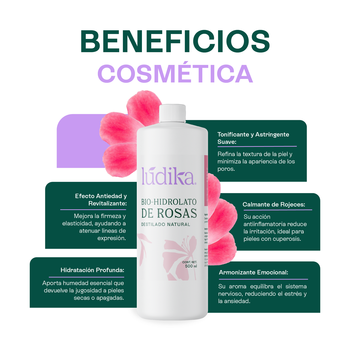 Bio Hidrolato de Rosa Damascena | Facial y Corporal | Antiedad, Calmante y Regenerador