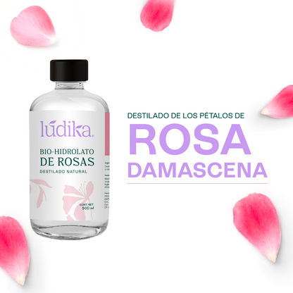 Bio Hidrolato de Rosas Damascena | Envase de vidrio | Facial | Antiedad, Calmante
