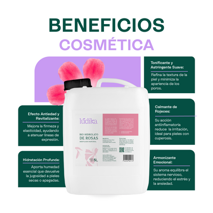 Bio Hidrolato de Rosa Damascena | Facial y Corporal | Antiedad, Calmante y Regenerador