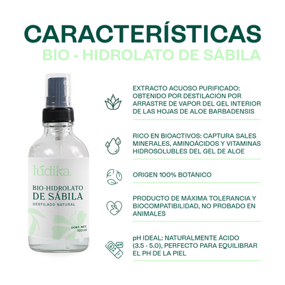 Bio Hidrolato de Sábila | Facial y Corporal | Hidratante, Calmante y Regenerador