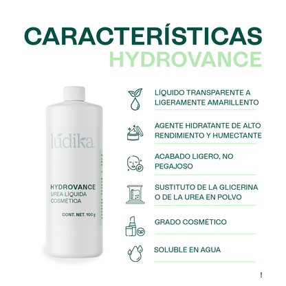Hydrovance Urea Líquida | Facial, Corporal y Capilar | Humectante de Tacto Elegante