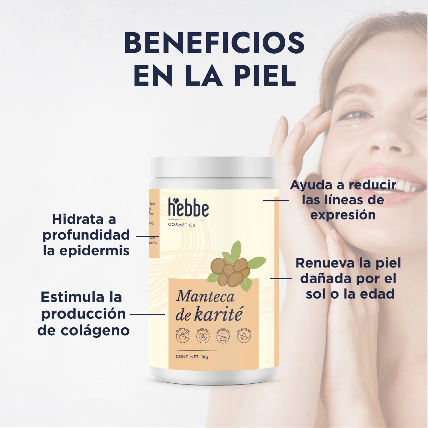 Manteca de Karité | Cuerpo, Rostro y Cabello | Emoliente, Reparadora y Protectora