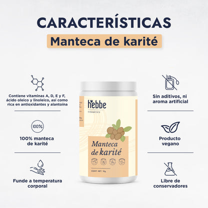 Manteca de Karité | Cuerpo, Rostro y Cabello | Emoliente, Reparadora y Protectora
