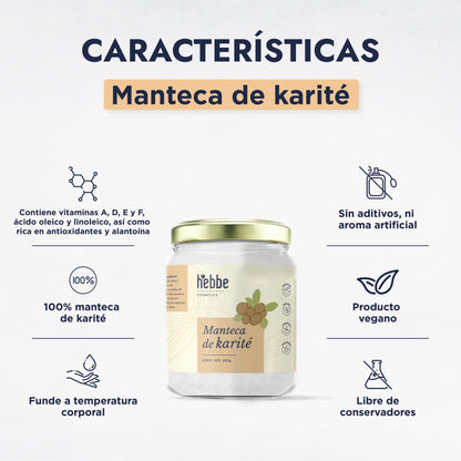 Manteca de Karité | Cuerpo, Rostro y Cabello | Emoliente, Reparadora y Protectora