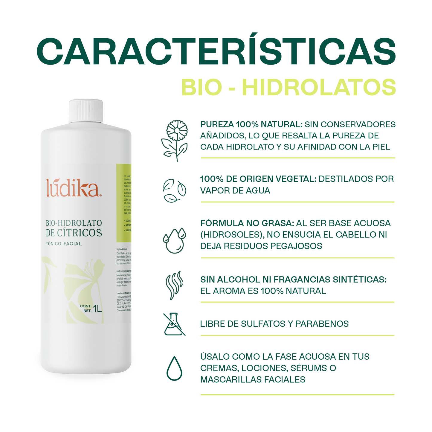 Kit de Hidrolatos | 2 Tónicos Faciales Puros para Refrescar y Equilibrar tu Piel A escoger 1 L c/u
