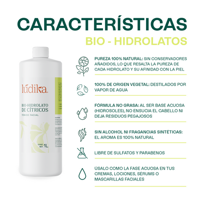 Kit de Hidrolatos | 2 Tónicos Faciales Puros para Refrescar y Equilibrar tu Piel A escoger 1 L c/u