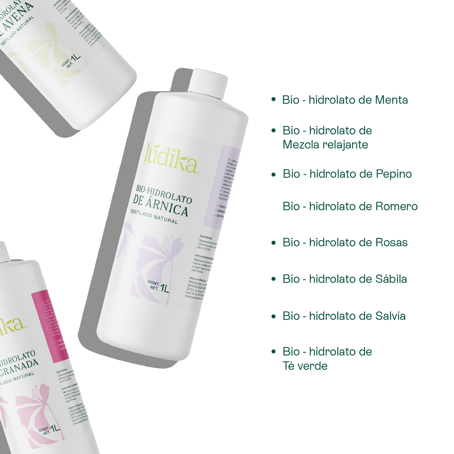 Kit de Hidrolatos | 2 Tónicos Faciales Puros para Refrescar y Equilibrar tu Piel A escoger 1 L c/u